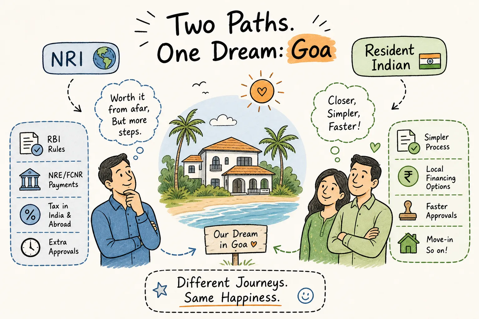 NRI vs Resident Indian: How Property Buying in Goa Differs
